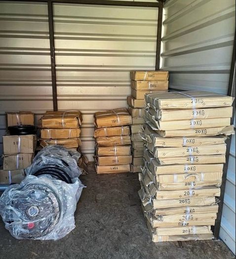 New boxed: olympic tri grip rubber weight plates