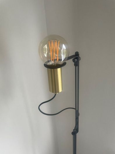 Modern Black & Brass Floor Lamp