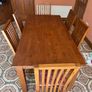 Solid kitchen dining Table x 6 Chairs Image 4