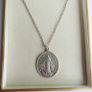 Vintage heavy Beautiful Irish Solid Sterling Silver Monstra Te Esse Matrem Medal by PQ&Co Dublin 1940 length 30,5" - 19,50g Image 4