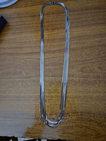 Vintage 5 Strand Silver Tone Necklace