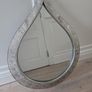 Silver metal tear drop mirror Image 7