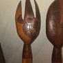 Large carved wooden Spoon and Fork lenght 24 inches Image 6