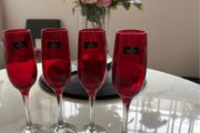 Killarney Crystal champagne flutes x4