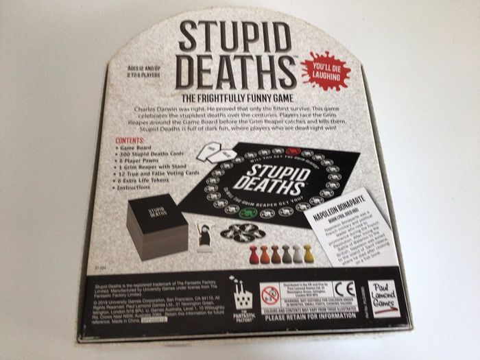Stupid Deaths Board Game complete