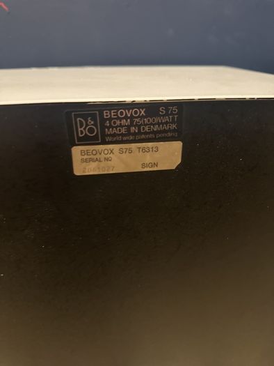 Beovox S75 speakers with stands