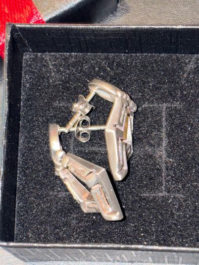 Silver earrings