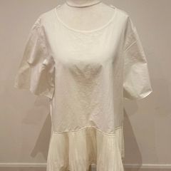 Cos top with pleated hem size 16