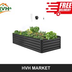 Metal Raised Garden Bed 203 x 102 x 48cm