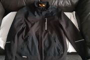 ALDI Workwear soft shell jacket Black with CORDURA fabric &amp; reflective trim on arms size: large