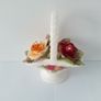 Vintage Old Country Roses Royal Albert Basket Flowers Pink Wine Yellow Rose Bone China Made England 1960s Image 4