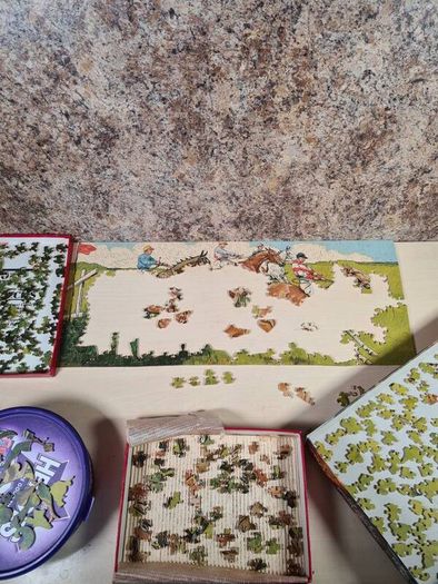 TUCKS ZAG ZAW JIGSAW PUZZLE -THE FAVOURITE LEADS - 520 pieces horse racing equestrian vintage antique