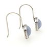Vintage 925 Sterling Silver & Blue Agate Earrings Image 6