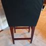 Leather Effect Black Stool Image 2