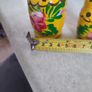 Vintage Russian Ussr Wooden 3 Piece Hand Painted Matryoshka Nesting Dolls Image 3