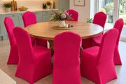 hot pink chair covers x7