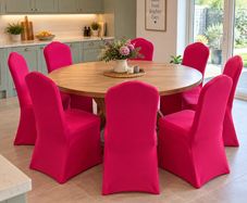 hot pink chair covers x7