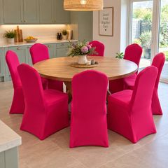 hot pink chair covers x7