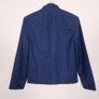 Genny Vintage Navy Blue Black Checked Mandarin Collar Short Jacket 8UK/36EU Image 8