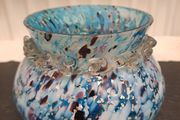 Vintage Art Glass Bowl Turquoise