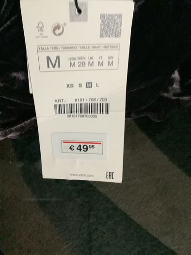 Zara silk blend trousers, new, size M