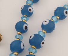 Vintage Venetian Style Evil Eye Glass Beaded Necklace