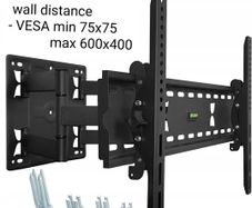 Tv Wall Mount Bracket Tilt Swivel Long Arm 32-75"