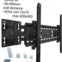 Tv Wall Mount Bracket Tilt Swivel Long Arm 32"-75"