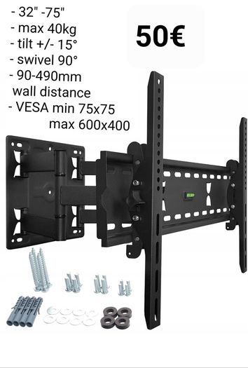 Tv Brackets Wall Mounts Tilt Swivel Full Motion Long Arm