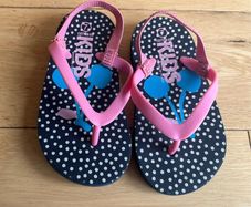 Cotton on Kids' Pink & navy polka dot Flip Flops Size 7 EUR 24 BNWOT