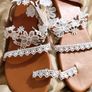 Womens Lace Flat Sandals Size 43 Image 6