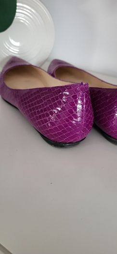 LK Bennett purple leather pointed flats Sz 41 ( Fit 7 - 7.5 UK) Rrp 229 (New)
