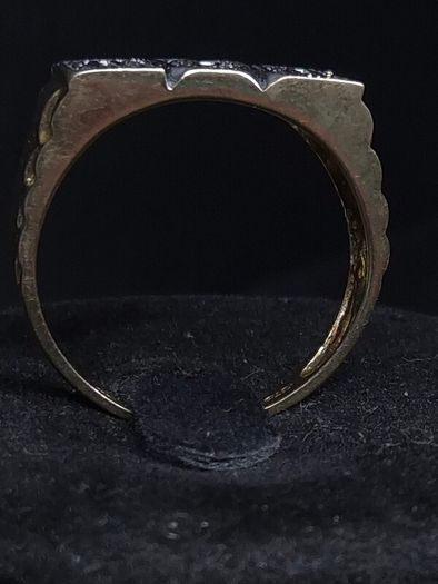 Vintage Fully Hallmarked London 9ct Gold Dad Ring Size 61