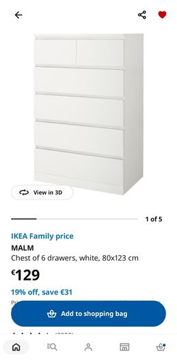 Ikea Malm Chest of Drawers