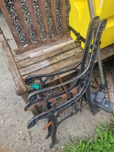 cast iron bench