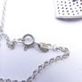 Vintage Sterling Silver 925 Cubic Zirconia Heart Set ring and chain with pendant 12,24g - lent 24" - size O Image 10