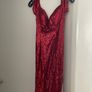 Red sequin off shoulder debs dress Image 7