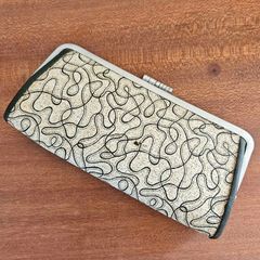 Vintage 1950s mid century clasp purse wallet abstract pattern