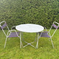 Vintage garden patio table and chairs c1950