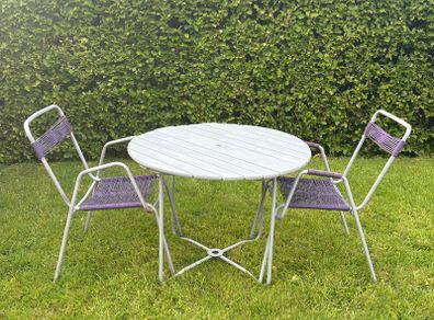 Vintage garden patio table and chairs c1950
