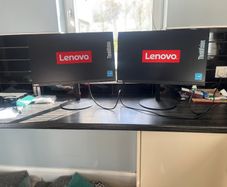 2 x Lenovo ThinkVision T24i-10 23.8" Full HD Monitors. Matching Pair