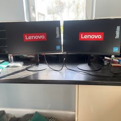 2 x Lenovo ThinkVision T24i-10 23.8" Full HD Monitors. Matching Pair
