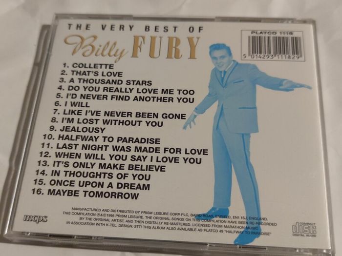 The Very Best of Billy Fury Cd