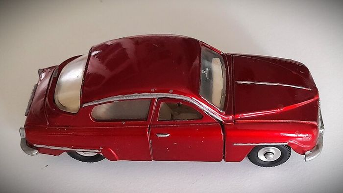 Diecast Vintage Dinky Toys Saab 96 Met. Red - Good Condition/No Box