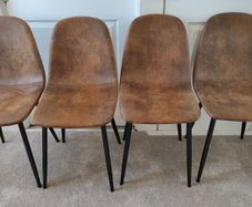 4x Suede Dining Chairs