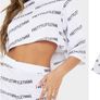 Womens plt co ord crop top and shorts Image 2