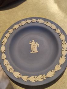 Wedgwood Jasperware Compote pedestal or Candy Dish - Vintage Jasperware - Marked
