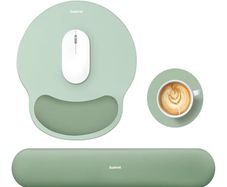 Mouse mat and wrist rest set
