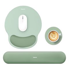 Mouse mat and wrist rest set