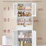 Storage Cabinet, Freestanding Bathroom Storage Unit with Adjustable Shelves, Drawer Image 3